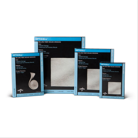 Opticell Gelling Fiber Wound Dressings 6" x 6" ,5 / pk - Axiom Medical Supplies