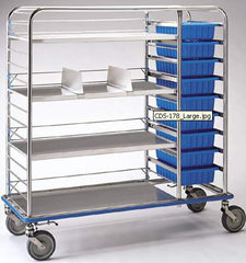 Pedigo Products Supply Cart Stainless Steel 26.125 X 66.625 X 69 Inch