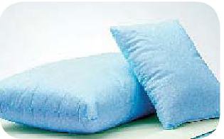 The Pillow Factory Division Bed Pillow Comfort Care™ Firm 13 X 17 Inch Blue Reusable