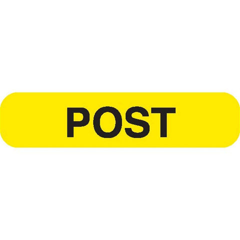 POST Phlebotomy/Specimen Receiving Labels MarketLab Post Label, Yellow PK1000 ,1000 / pk - Axiom Medical Supplies
