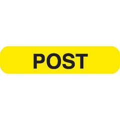 POST Phlebotomy/Specimen Receiving Labels MarketLab Post Label, Yellow PK1000 ,1000 / pk - Axiom Medical Supplies