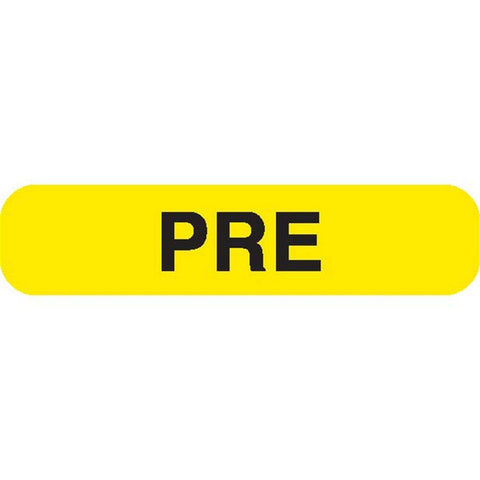 PRE Phlebotomy/Specimen Receiving Labels MarketLab Pre Label, Yellow PK1000 ,1000 / pk - Axiom Medical Supplies