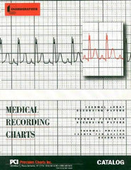 Precision Charts ECG Recording Paper Philips Thermal Paper 50 mm X 100 Foot Roll Black Grid