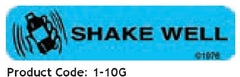 Precision Dynamics Pre-Printed Label Barkley® Auxiliary Label Blue Shake Well Black Safety and Instructional 3/8 X 1-9/16 Inch - M-646734-4492 - Roll of 1