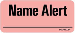 Precision Dynamics Pre-Printed Label MedVision® Advisory Label Red Name Alert Black Alert Label 1 X 2-1/4 Inch - M-450771-2398 - Roll of 420