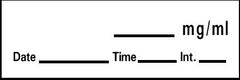 Precision Dynamics Drug Label Barkley® Anesthesia Label _mg/mL Date_Time_Int_ White 1/2 X 1-1/2 Inch - M-539401-3286 - Roll of 1