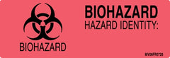 Precision Dynamics Pre-Printed Label MedVision® Warning Label Fluorescent Red Paper Biohazard / Symbol Black Biohazard 1 X 2-15/16 Inch - M-546296-4548 - Roll of 1