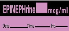 Precision Dynamics Drug Label Barkley® Anesthesia Label EPINEPHrine mcg/mL date_time_int_ Violet 1/2 X 1-1/2 Inch - M-650856-3558 - Roll of 1
