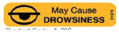 Precision Dynamics Pre-Printed Label Barkley® Auxiliary Label Orange May Cause Drowsiness Black Safety and Instructional 3/8 X 1-9/16 Inch - M-661256-4847 - Roll of 1