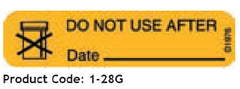 Precision Dynamics Pre-Printed Label Barkley® Auxiliary Label Orange Do Not Use After Date Black Safety and Instructional 3/8 X 1-9/16 Inch - M-690555-2130 - Roll of 1