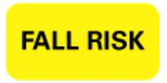 Precision Dynamics Pre-Printed Label Advisory Label Yellow Fall Risk Black Alert Label 1-1/2 X 3/4 Inch - M-724005-3429 - Roll of 1