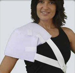 Professional Products Cold Therapy Wrap Ezy Wrap® Shoulder One Size Fits Most Fabric / Foam Reusable