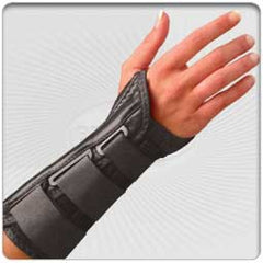 Professional Products Wrist Brace Ultimate™ V Standard Contoured Hyper Foam / Polyester Left Hand Black Medium / Large