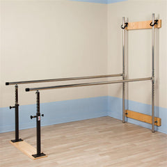 Physical Therapy Wall Mounted Folding Parallel Bars Physical Therapy Wall Mounted Folding Parallel Bars • 28"W x 84"L x 28"H ,1 Each - Axiom Medical Supplies