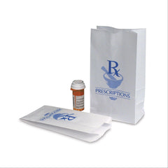 Paper Pharmacy Bags 6"W x 3.6"D x 11"H ,500 Per Pack - Axiom Medical Supplies