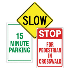 Parking Lot Signs Aluminum Slow Warning Sign • 24"W x 24"L ,1 Each - Axiom Medical Supplies