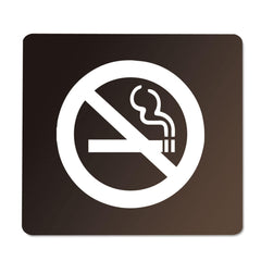 Pearl Grey on Dark Neutral No Smoking Symbol Plaque No Smoking Symbol ,1 Each - Axiom Medical Supplies