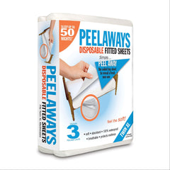 Peelaways Disposable Fitted Sheets Cot Size • 7 Layer • 30" x 70" x 6" ,1 Each - Axiom Medical Supplies