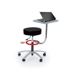 Physician Stool with Laptop Desk Stool with Laptop Desk and Adjustable Backrest • 32"-35"H ,1 Each - Axiom Medical Supplies