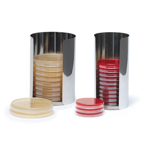 Plate Cans 100mm • Holds 15 plates • 4.25" Dia x 9"H ,1 Each - Axiom Medical Supplies