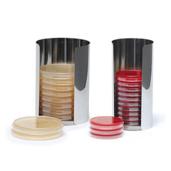 Plate Cans 100mm • Holds 15 plates • 4.25" Dia x 9"H ,1 Each - Axiom Medical Supplies
