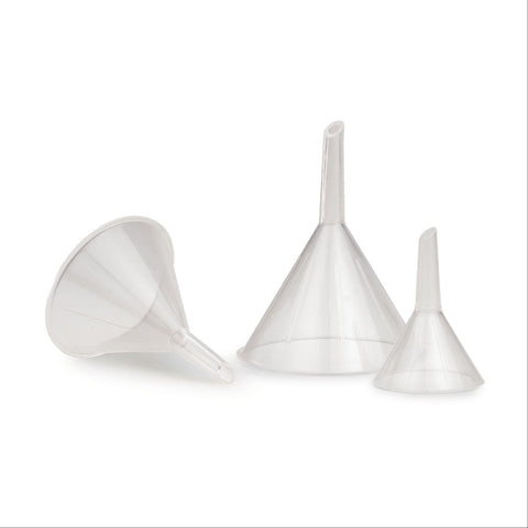 Polypropylene Utility Funnels Set • Includes: one each of 35mm, 52mm and 65mm ,1 Each - Axiom Medical Supplies