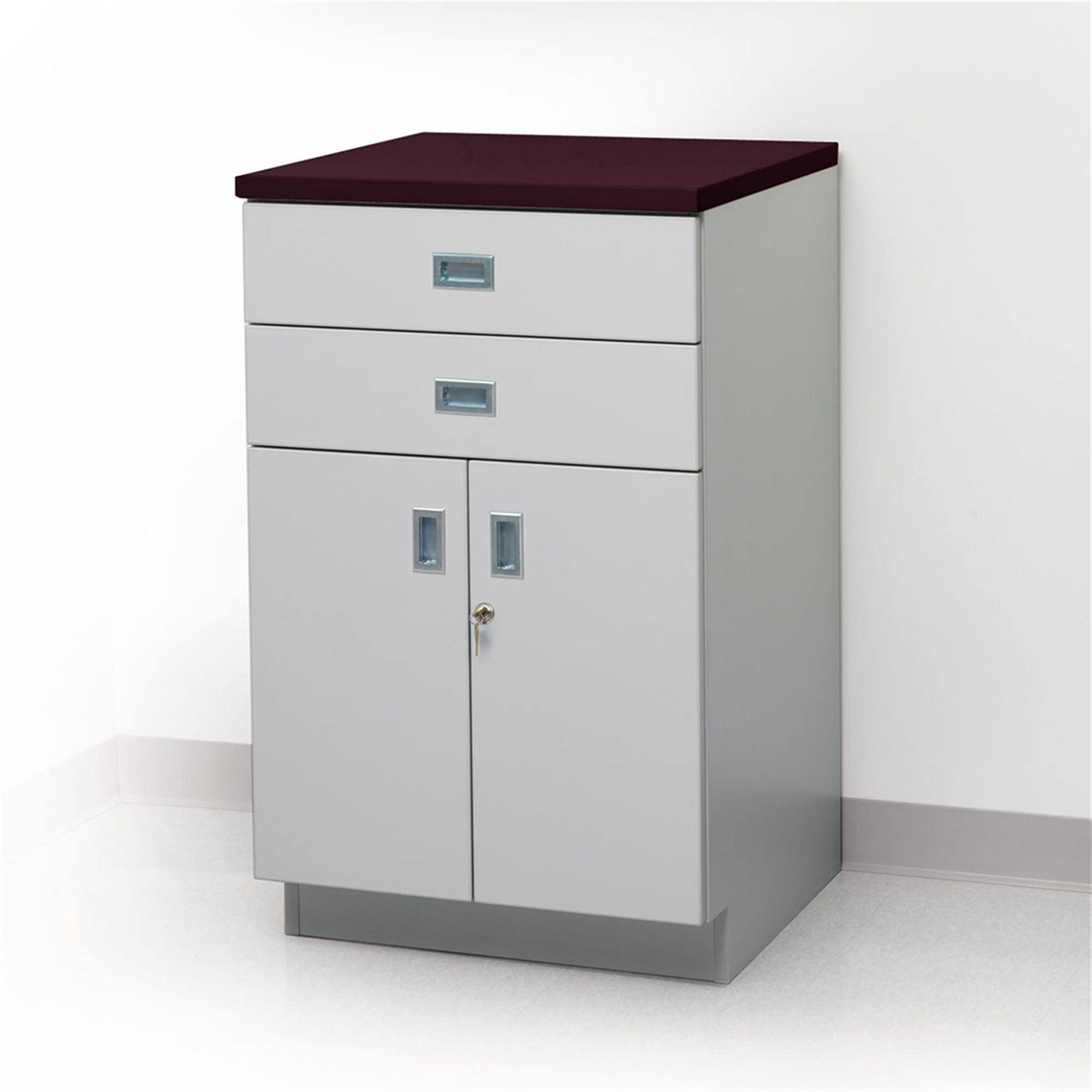 Premium Floor Cabinet - Two Drawers and One Shelf 2 Drawer, 1 Shelf ,1 Each - Axiom Medical Supplies