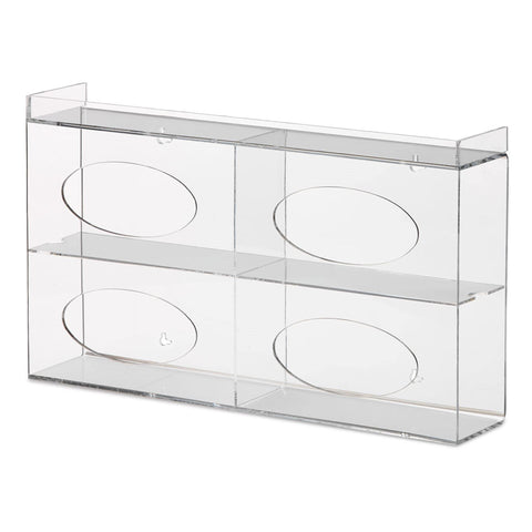 Premium Quad Side-Loading Acrylic Glove Dispenser Premium Quad • 20.125"W x 4.125"D x 11.875"H ,1 Each - Axiom Medical Supplies