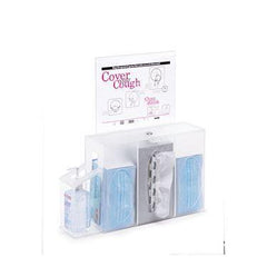 MarketLab Health &amp; Hygiene Centers With Portrait Sign Holder • 18.5"W x 4.625"D x 22.375"H ,1 Each - Axiom Medical Supplies