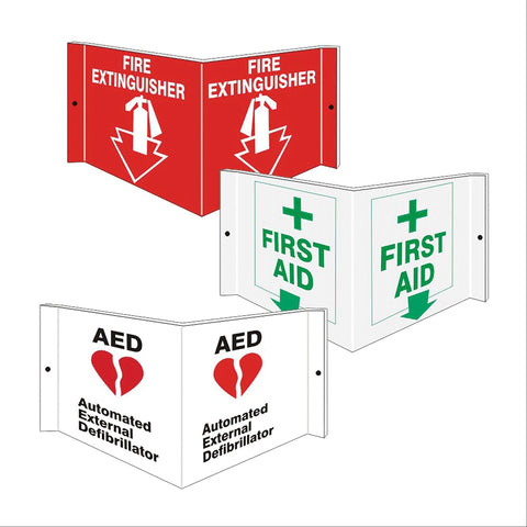 Projecting Wall Sign Fire Extinguisher ,1 Each - Axiom Medical Supplies