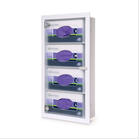 MarketLab Quad Recessed Glove Box Dispenser Quad • 11.5"W x 4.5"D x 22.25"H ,1 Each - Axiom Medical Supplies