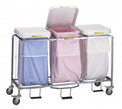 R & B Wire Products Triple Hamper with Bags 4 Casters 30 to 35 gal. - M-665553-4105 - Each