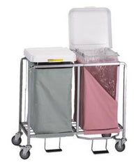 R & B Wire Products Double Hamper with Bags 4 Casters 30 to 35 gal. - M-709930-1870 - Each