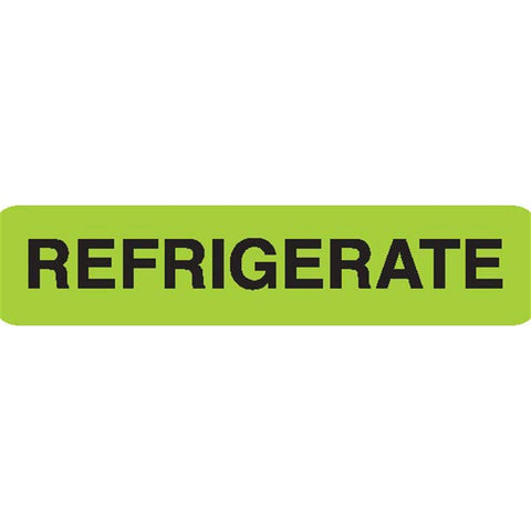 Refrigeration Communication Labels MarketLab Refrigerate Label, Flourescent Green PK1000 ,1000 / pk - Axiom Medical Supplies