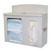 Bowman Steel Locking Hygiene Center without Sanitizer Steel • 13.65"W x 5.17"D x 11.75"H ,1 Each - Axiom Medical Supplies