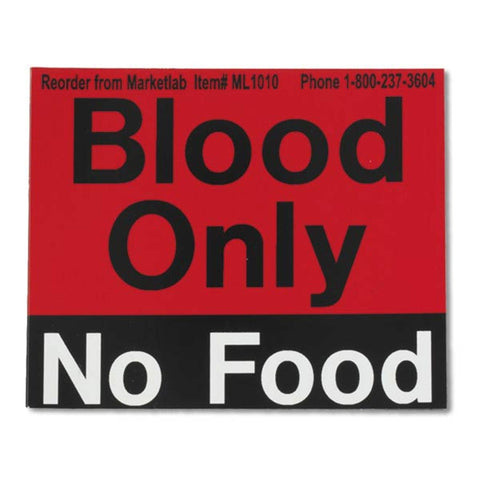 Refrigerator Content Alert Magnets "Food Only No Blood No Specimen" Magnet ,2 / pk - Axiom Medical Supplies