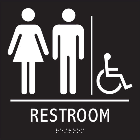 Restroom Signage 9" x 6" ,1 Each - Axiom Medical Supplies