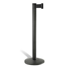 Retractable Belt Stanchion in Wrinkle Black 7' Wrinkle Black ,1 Each - Axiom Medical Supplies