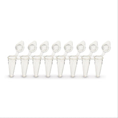 Robust PCR Tubes with Individual Flat Caps Low Profile • Flat Cap • White ,120 / pk - Axiom Medical Supplies