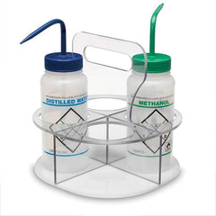 MarketLab Rotating Wash Bottle Holders MarketLab Quad Rotating Wash Bottle Holder • 8.5"W x 8.5"D x 9"H ,1 Each - Axiom Medical Supplies