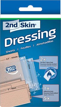 Implus Footcare LLC Blister Kit 2nd Skin® 1/2 X 3 Inch / 3 X 5 Inch / 3 X 6-1/2 Inch Fabric / Hydrogel Rectangle Tan NonSterile