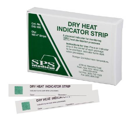 SPS Medical Supply SPSmedical Sterilization Chemical Indicator Strip Dry Heat 4 Inch