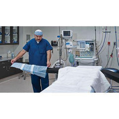 STAT-BLOC Antimicrobial Folded Table Sheet • 40"W x 90"L ,20 / pk - Axiom Medical Supplies