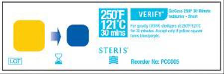 Steris Verify® SixCess™ Sterilization Chemical Indicator Strip Steam 2-3/4 Inch