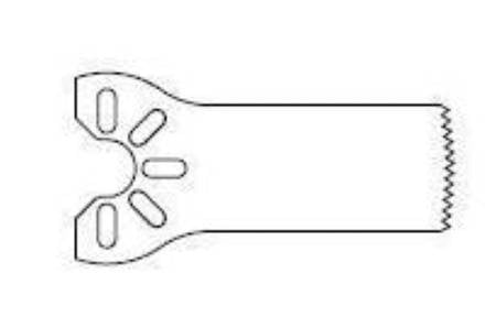 Stryker Saw Blade Precision™ Thin Sagittal 9 Cutting Edge X 25 Cutting Depth X 0.38 Material Thk mm Medium, Radial Edge, Fine Tooth - M-275838-1656 - Each