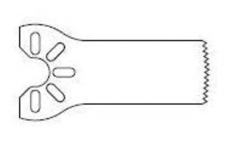 Stryker Saw Blade Precision™ Thin Sagittal 7 Cutting Edge X 18.5 Cutting Depth X 0.38 Material Thk mm Medium, Narrow, Radial Edge, Fine Tooth - M-351220-4589 - Each