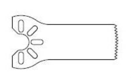 Stryker Saw Blade Precision™ Thin Sagittal 9 Cutting Edge X 31 Cutting Depth X 0.38 Material Thk mm Medium, Radial Edge, Fine Tooth - M-405663-3242 - Each