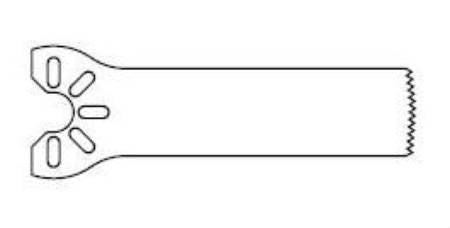 Stryker Saw Blade Aggressive™ Sagittal 9 Cutting Edge X 25 Cutting Depth X 0.38 Material Thk mm Medium, Radial Edge, Fine Tooth - M-420283-1445 - Each