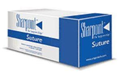 Suture with Needle Surgical Specialties Absorbable Uncoated Undyed Suture Plain Gut Size 6 - 0 18 Inch Suture Double-Armed 11 mm Length 3/8 Circle Precision Reverse Cutting Needle