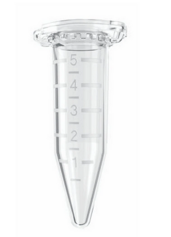 Fisher Scientific Eppendorf® Centrifuge Tube Conical Bottom Plain 19.1 X 66.1 mm 5 mL Without Color Coding Hinged Snap Cap Polypropylene Tube - M-988493-3517 - Case of 200